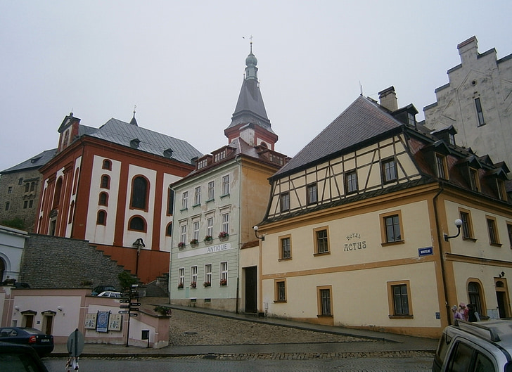 város, régi, óváros, építészet, Cseh Köztársaság, torony, városközpont