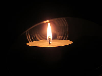 Čajová svíčka, svíčka, světlo, světlo ve tmě, naděje, bezpečnost, Wick