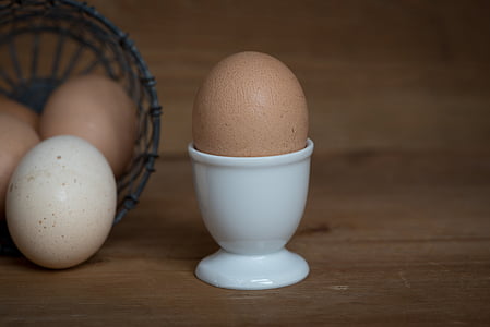 quả trứng, Bữa sáng trứng, Bữa sáng, trứng ly, trứng luộc, trứng gà tơ, màu nâu