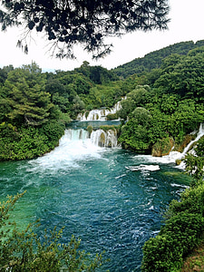 croatia, waterfall, national park, dalmatia waterfalls, nature, river, cascade