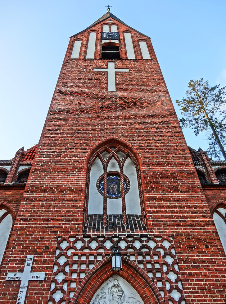 Божествена милост църква, Бидгошч, кула, Полша, сграда, архитектура, християнството