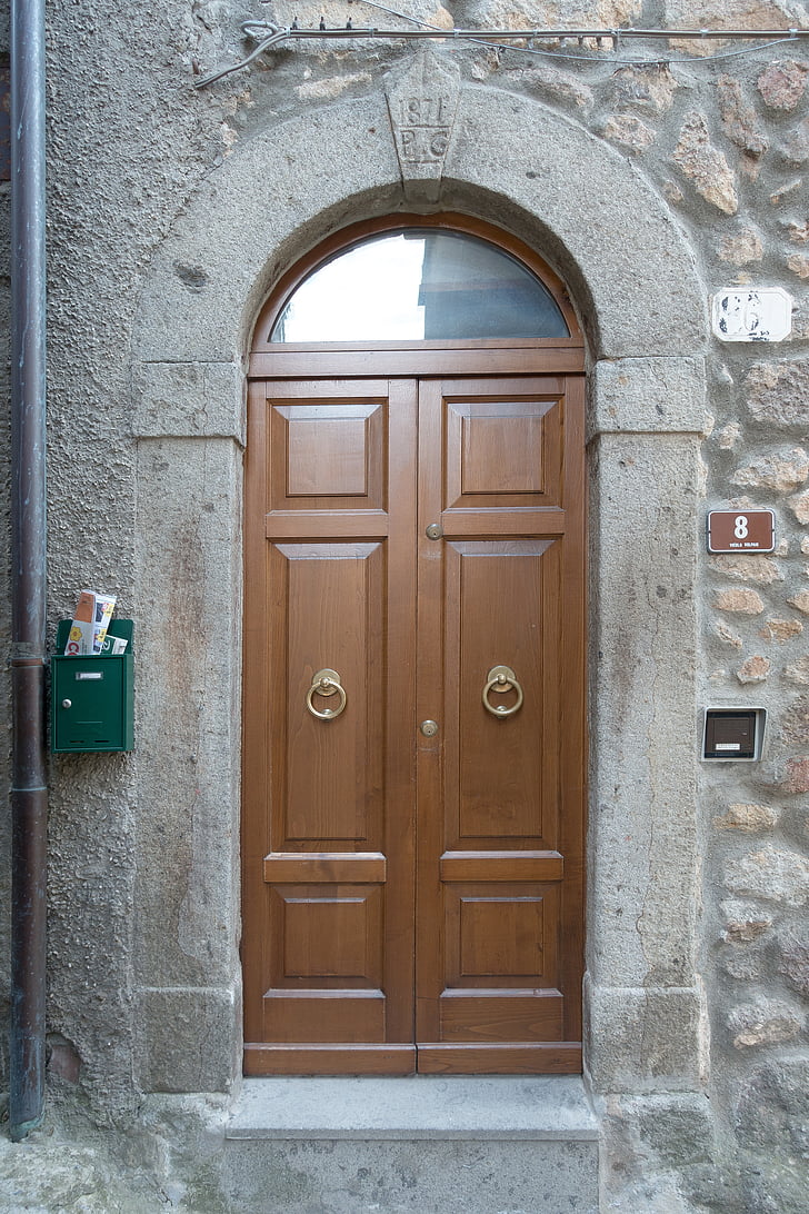 dvere, vstup, drevo, dom vchode, predné dvere, Vstupný rozsah, Gate