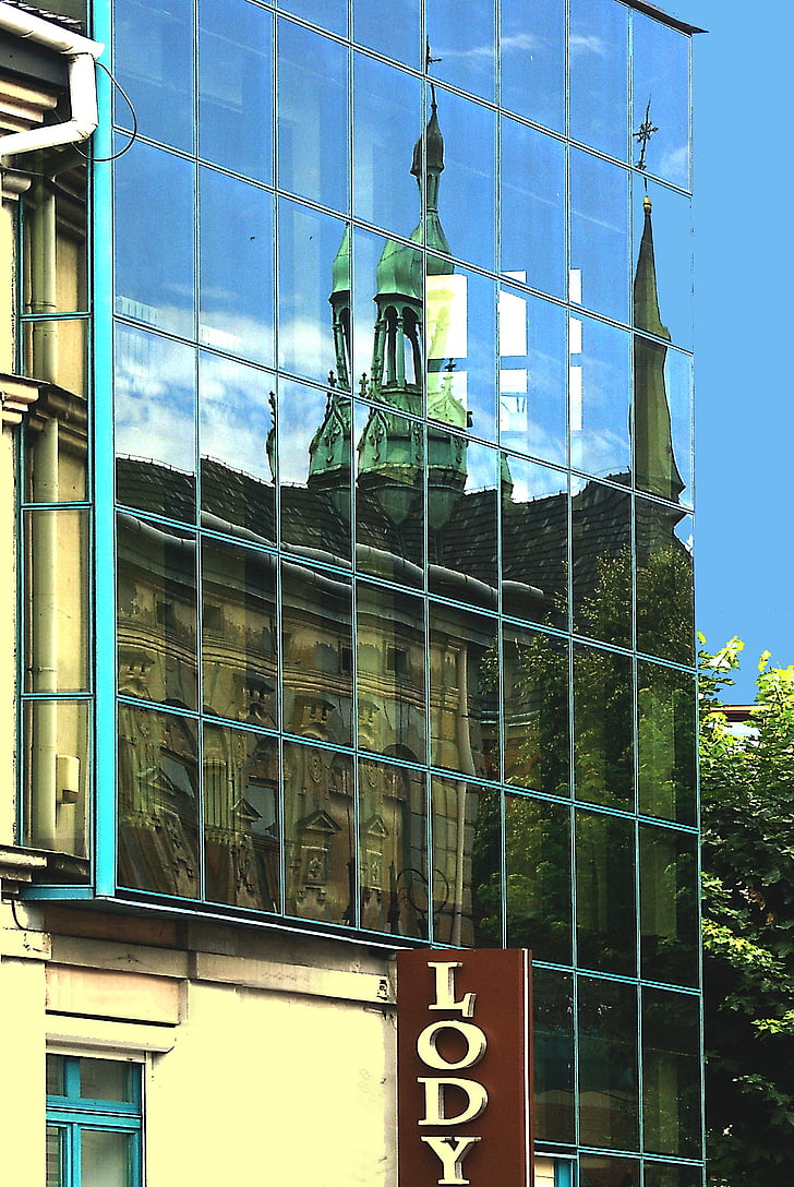 glass, glass ruter, glass bygning, fasader, moderne, arkitektur, fasade