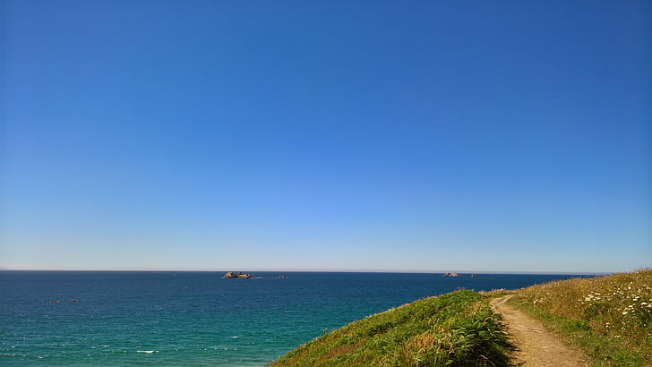 plajă, partea, Brittany, mare, ocean, Oceanul Atlantic, peisaj