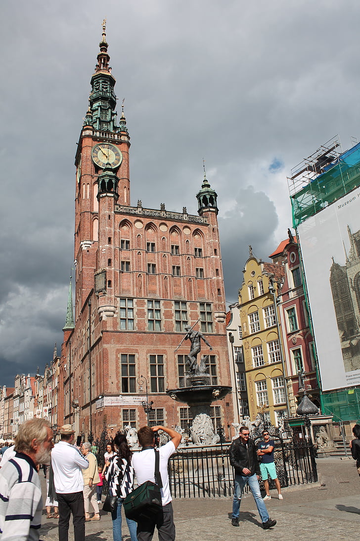 Gdańsk, kirkko, katedraali, arkkitehtuuri, kaupungintalo