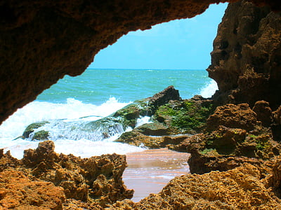 Mar, landschap, vakantie, rotsen, zee, natuur, strand