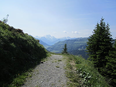 Trail, bort, Lane, bergen, hög