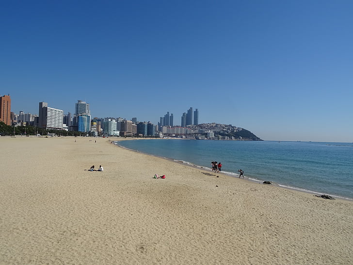 haeundae beach, bathing beach, busan, sea, take pictures, landscape, sandy