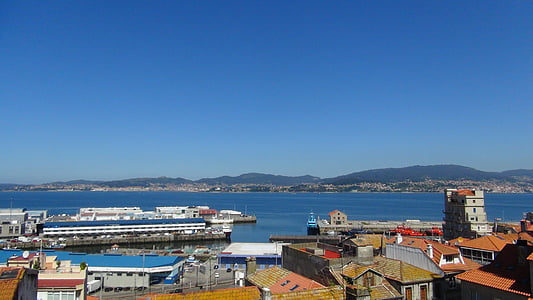 cidade de Vigo, ria, paisagem urbana