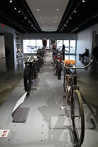 Vintage, Fietsen, Petersen automotive museum, Los angeles, Californië