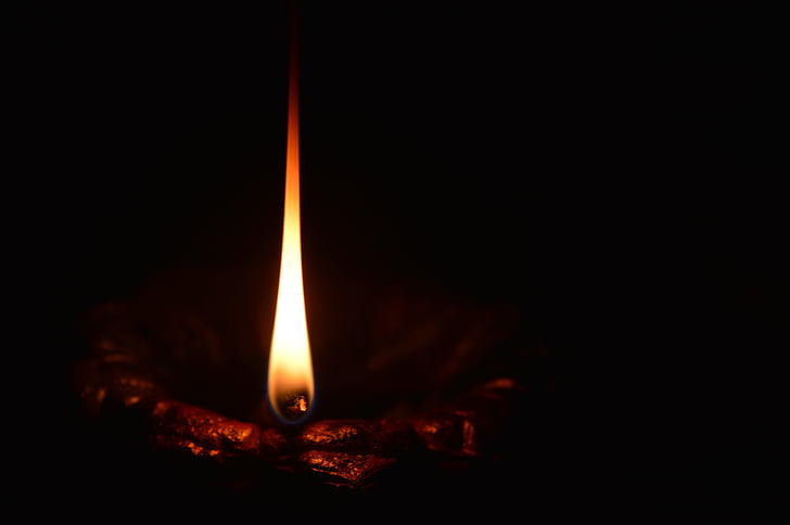 light, lamp, flame, oil, wick, heat - temperature, burning