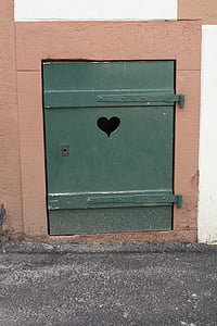 ประตู, หัวใจ, บานประตูไม้, หัวใจไม้