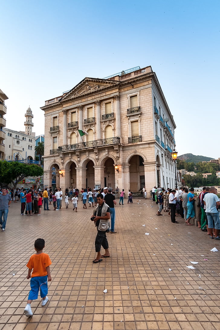 mesto, divadlo, Bejaia, Alžírsko, Architektúra, staré mesto, budova