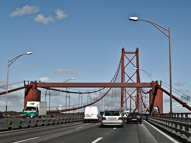 lizbonske, Portugalska, most, viseči most