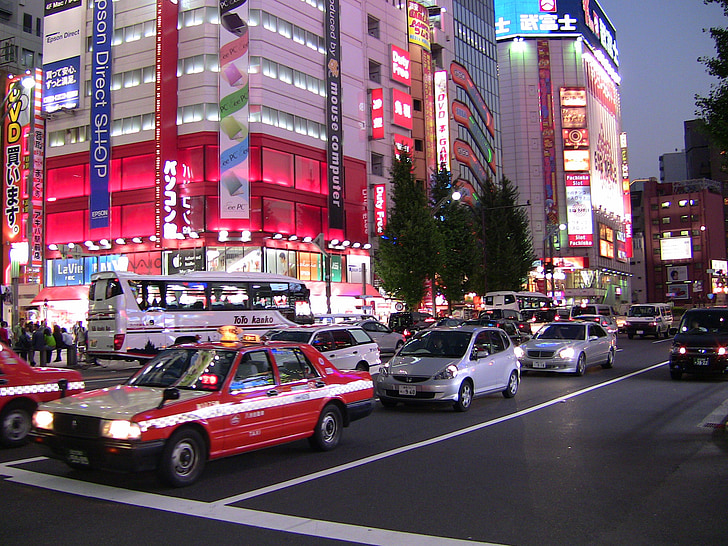 Tokyo, Japonia, Miasto, ruchu, Metropole