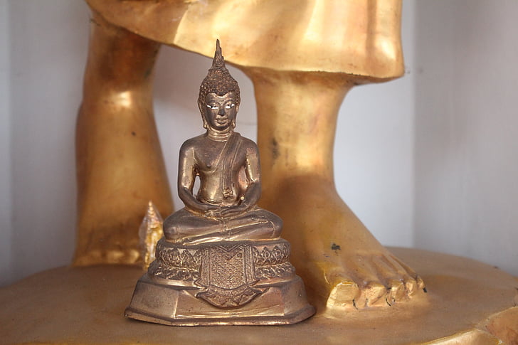 Buda, petit, estàtua, budista, petit budista