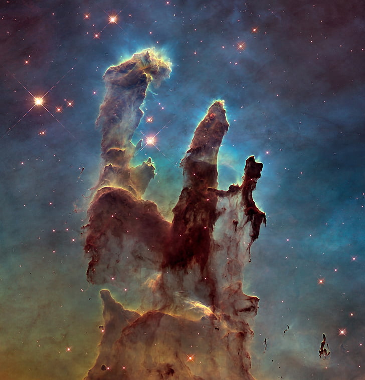 pilířů stvoření, prostor, Kosmos, plyn, hvězdy, prach, ultrafialové světlo