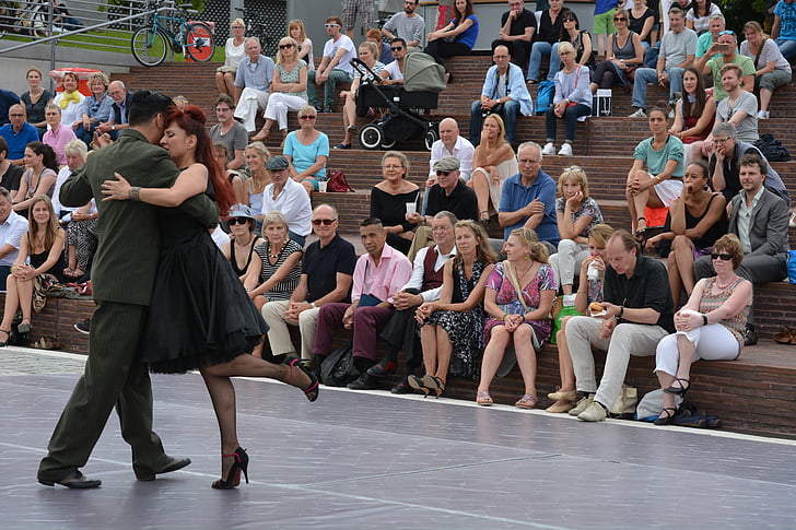 Hamburgo, Tango argentino, Festival, dança, dança de casal, para fora, luz natural