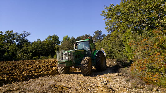 traktorius, žemės ūkio mašinos, žemės ūkis, lauko, darbo
