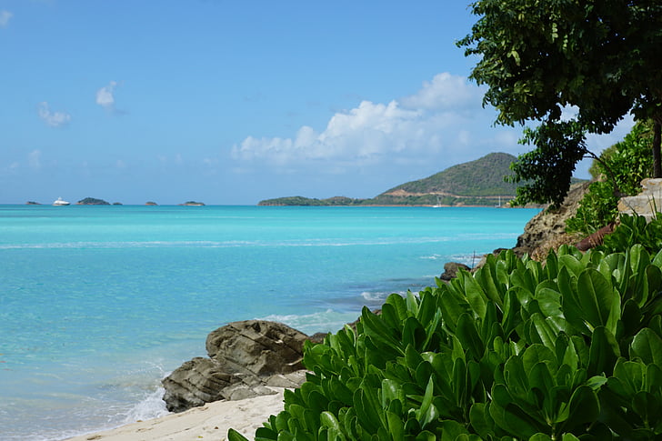 Antigva, Karibai, paplūdimys, vandenyno, jūra, vasaros, Gamta