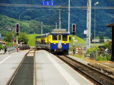 Sveitsi, juna, Station, Varikko, matkustaa, kuljetus, kappaleet