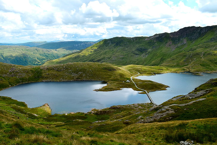 paisagem, Snowdonia, país de Gales, nacional, Parque, Reino Unido, Turismo