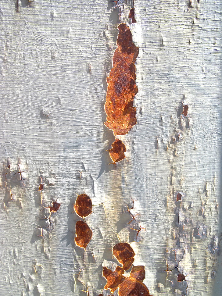 rust, texture, surface, broken paint, white, day, water