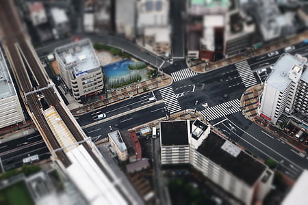 Junction, Crossing, Urban, trafik, transport, Road, riktning
