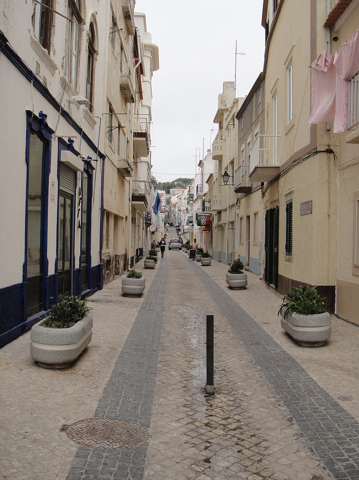 i nazaré, portugal, street, architecture, urban Scene, europe, town