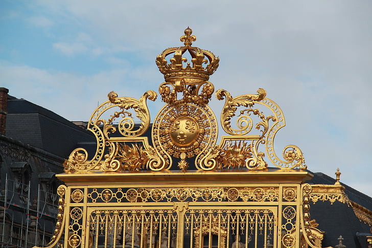 Versailles, goud, deur, het platform, beroemde markt, culturen, geschiedenis
