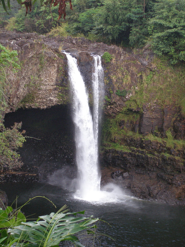 Regenbogen, fällt, Wasserfall, Hawaii, große Insel, Hilo