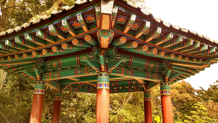 štruktúra, Kórea, farby, pamiatka, Ázijské, Pamätník