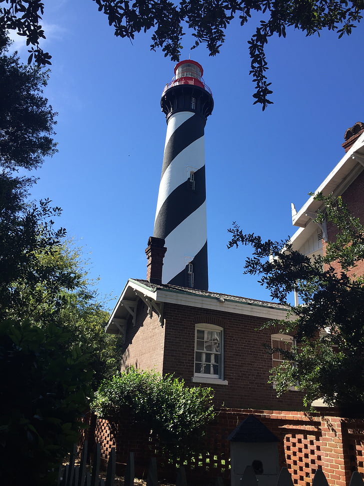 Saint-Augustin, phare, été, Augustine, Floride, Beacon, historique