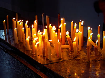 lilin, lilin, cahaya, doa, Gereja, Candi, Kekristenan
