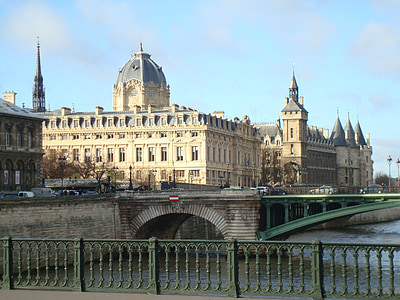 Parijs, arquitetuta, Frankrijk, Eiffel, rivier de Seine, brug, het platform
