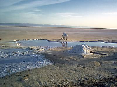 Salt lake, khô, bức tượng, Tunisia, Cộng hòa tunisia