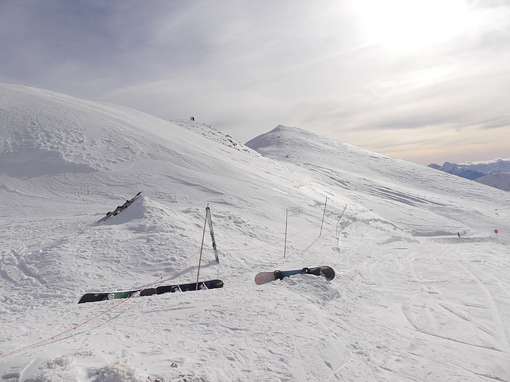 montanha, neve, Alpes, Cimeira, Nevado, vista panorâmica, esqui