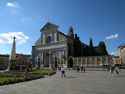 reneszánsz templom, ébredés, santa maria Novella-templom, Novella, bazilika, építészet, Firenze