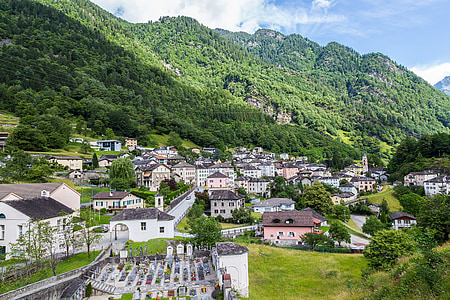 Soazza, vesnice, Spolková země, Graubünden, misox