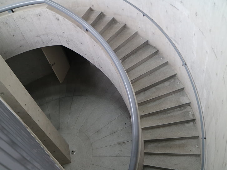 escales, girar, edifici, escala, arquitectura, passos, escala de cargol