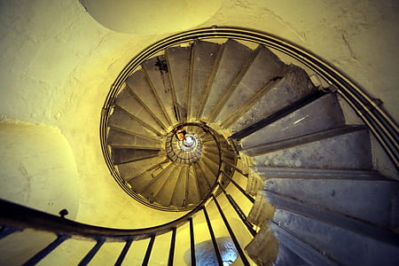 stepenice, puž, arhitektura, završeci, spirala, pretraživanje, Pogledaj dolje