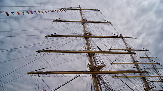 mast, sailing boat, masts, boat, sailing ship, boat mast, sailors