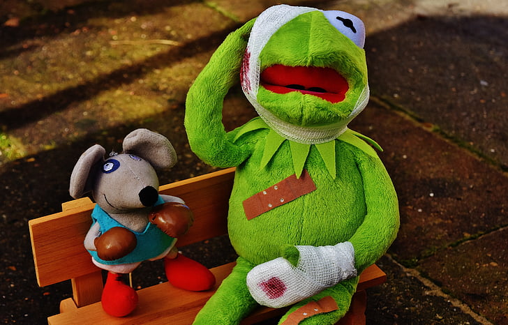 Kermit, hiir, topis, poks mäng, vigastada, Assotsiatsiooni, vere
