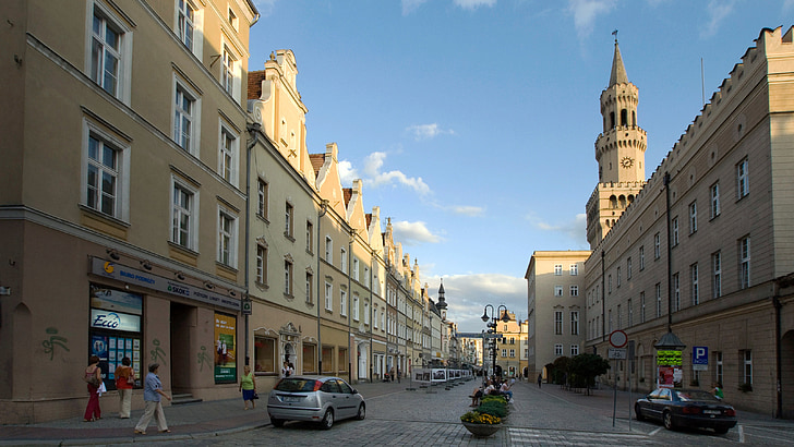 Opole, mercado, Polonia, Silesia, Ayuntamiento de la ciudad