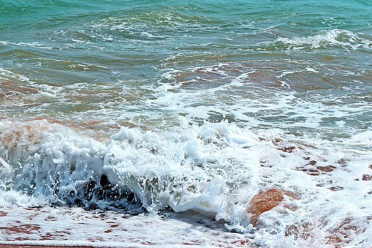 le onde, piana, mare, onde, Spiaggia di sabbia, acqua, natura