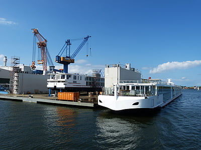 hafenkram, cần cẩu, Port, Warnemünde, Rostock, biển Baltic, miền bắc Đức