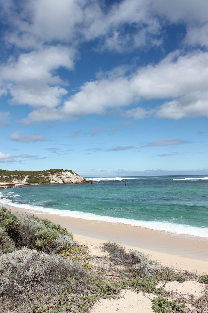 Austrálie, Já?, obloha, pláž, písek, pobřeží, voda