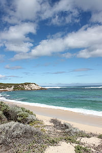 Austrālija, jūra, debesis, pludmale, smilts, krasts, ūdens