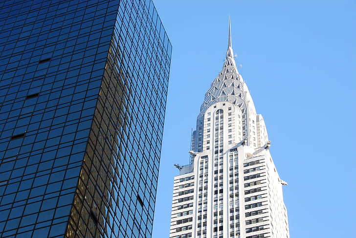 New York-i, Chrysler building, felhőkarcoló, Sky, város, felhőkarcoló, építészet