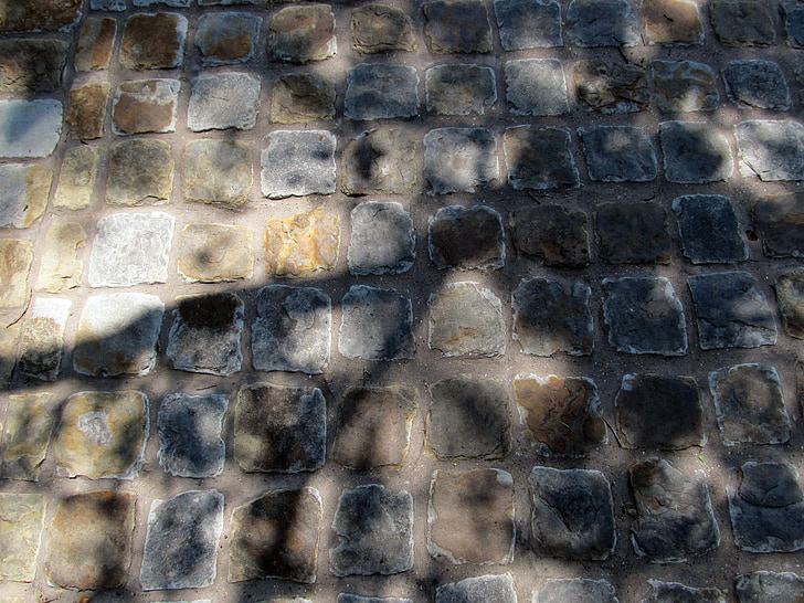 cobblestones, roadway, bricks, stone, surface, texture, block